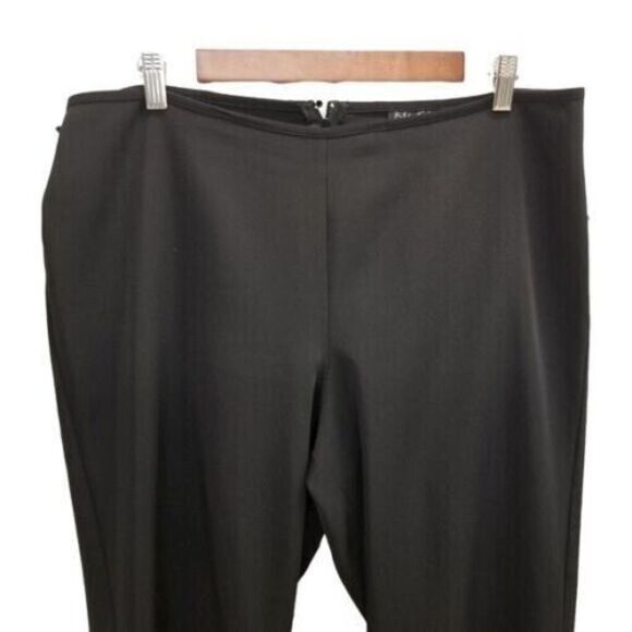 Blu Sage Womens Size 14 Black Solid Stretch Casual Dress Pants - Picture 8 of 9